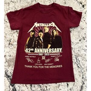 Metallica 1981-2023 42nd Anniversary t-shirt See Measurements